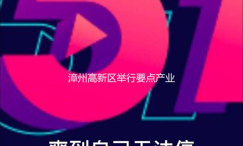 漳州高新区举行要点产业链“四链”交融开展作业推动会